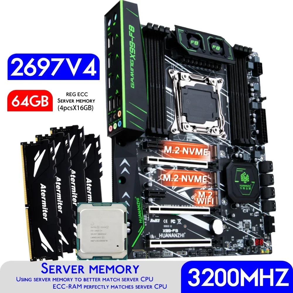 HUANANZHI X99 F8 X99 Motherboa - 64Gb Ddr4 Ecc Reg 3200Mhz review and price